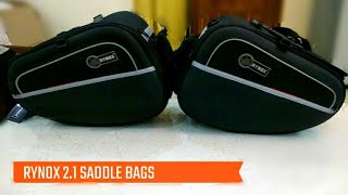 RYNOX v21 Saddle bags  Are they Worth  Unboxing amp 1st Impression [upl. by Edahc]