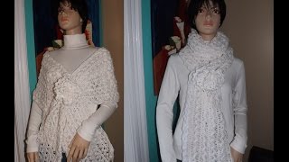 How To Crochet A Hairpin Lace Shawl Or Scarf [upl. by Mauer]