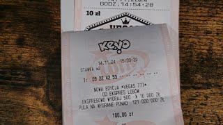 Keno za 100 zł 🤑🤑Vegas za 10 zł 😊lotto zdrapki gierki wygrana win subscribe shorts [upl. by Orodisi]