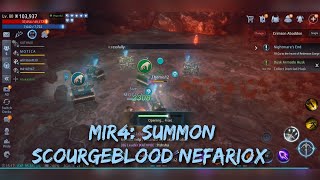 MIR4 Summon Forsaken Black Heaven Army Scourgeblood Nefariox [upl. by Gusti818]