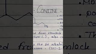 Coniine msc chemistry  Alkaloids  MSc chemistry [upl. by Ishmul505]