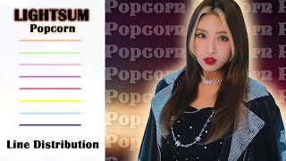 LIGHTSUM  Popcorn「Line Distribution」Color Coded [upl. by Neesay]