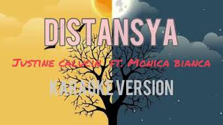 Distansya Justine Calucin ft Monica Bianca Karaoke Version [upl. by Manson]