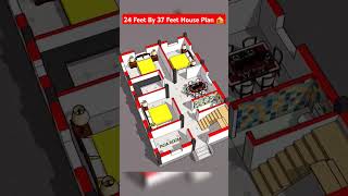 24X37 Ghar Ka Naksha homeplan naksha shortfeed nakshaghar [upl. by Asimaj]