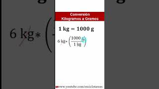 Conversión de kilogramos a gramos kg a g [upl. by Hylan]