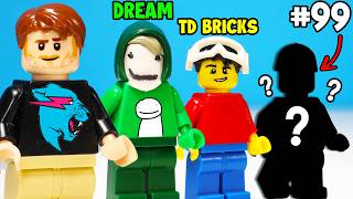 I Built 100 FAMOUS YouTubers in LEGO [upl. by Ybrik]