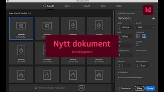 Nytt dokument InDesign [upl. by Worthy]