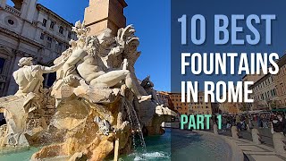 10 Best Fountains in Rome Italy—Part 1 [upl. by Niko]