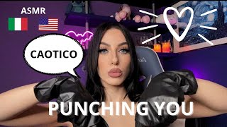 ASMR CAOTICO  PUGNI RILASSANTI PER DORMIRE 😂 fast aggressive punching you asmr [upl. by Reeba]