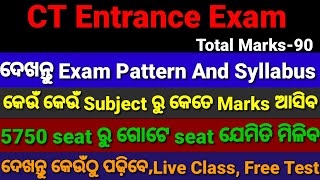 CT Entrance Exam Pattern Entrance Exam Syllabus Total MarkTopics In Exam [upl. by Baun]