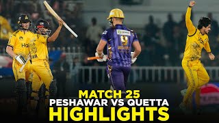 PSL 9  Full Highlights  Peshawar Zalmi vs Quetta Gladiators  Match 25  M2A1A [upl. by Lindon]