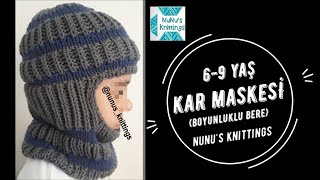 69 YAŞ KAR MASKESİ Boyunluklu Bere SNOW MASK Neck Collar Beret [upl. by Elrod]