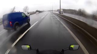 stormy day in winds up to 100mph  kawasaki ZZr600 E [upl. by Yelraf594]