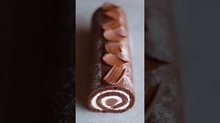 Homemade Chocolate Yule Log 🍫🪵 recipeshorts chocolatedessert sweets [upl. by Hinman]