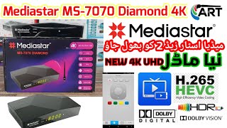 Mediastar MS7070 Diamond 4K UHD New Model 2023 Unboxing and Full Review  ART Satellite [upl. by Meridith]