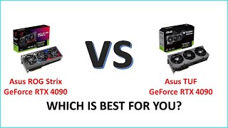 Asus ROG Strix GeForce RTX 4090 vs Asus TUF GeForce RTX 4090 Full Comparison [upl. by Lauer]