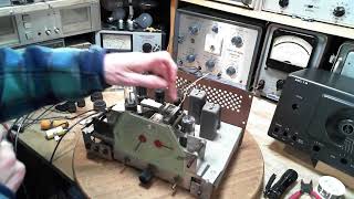 Hallicrafters S 38 Four Band Tube Radio Video 3  Two More Critical Capacitors [upl. by Nitsa]