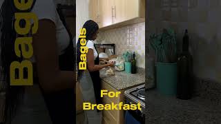 Bagels for breakfast bagels breakfastideas morningroutine spendthemorningwithme [upl. by Eltsyek]