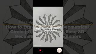 How to Draw Simple 3D Geometrical Circle  Easy Optical Illusion for Beginners 3ddrawing 3dart [upl. by Nosilla]