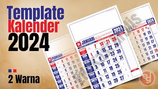 Template Kalender 2024  Format ke2  Free CDR CorelDraw File edukasigrafis [upl. by Tessy14]