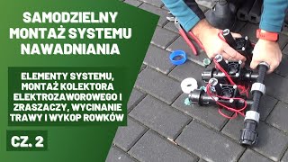 Montaż nawadniania trawnika cz2  jak zmontować zraszacze i kolektor Rain Bird Hunter DIY [upl. by Jadd549]