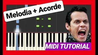 💞Parecen viernes💞 Marc Anthony🎹 MIDI tutorial PIANO [upl. by Rankin]