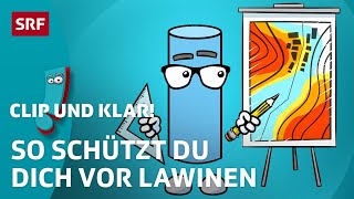 Lawinen Wie schützt man sich davor  SRF Kids – Clip und klar  Kindervideos [upl. by Leirua]