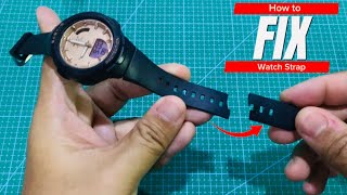 How to Fix a Watch Strap  Silicone Watch Band DIY Repair [upl. by Imar]