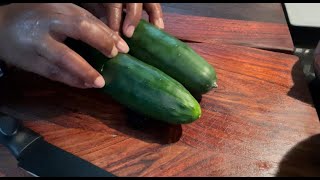 Marketmore Cucumber Tasting 1st Cucumber Harvest of the Season [upl. by Bumgardner]