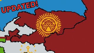 Updating Kyrgyzstan  World Flag Map Tutorial Updated Minecraft [upl. by Sven]