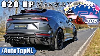 820HP Lamborghini Urus Mansory Venatus  0300kmh Autobahn POV amp INSANE SOUND by AutoTopNL [upl. by Aicala]