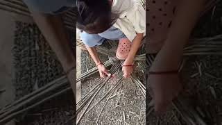 Reed basket weaving process [upl. by Nwahsyar]