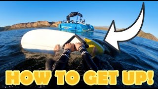 How to Get Up On A WakeSurf Board EASY TUTORIAL [upl. by Ris]