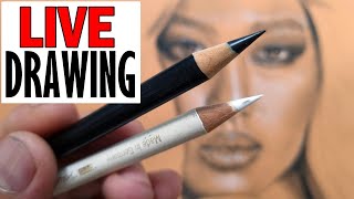 BMDPortraits LIVE Drawing Colored Pencil [upl. by Wilkey16]