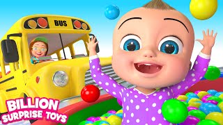 Wheels on the Bus Cartoon for Kids  BillionSurpriseToys Learn English Songs for Kids amp Cartoon [upl. by Annahael]