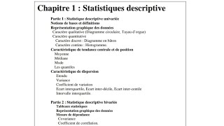 Biostatistique  Statistique descriptives première année médecine part 1 [upl. by Rohpotsirhc]