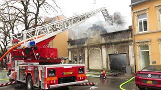 Feu à Esch 15 mars 2018 [upl. by Bein]