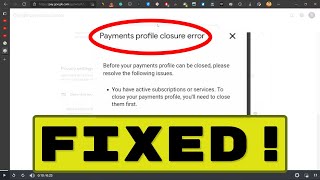 How to Fix Payment Profile Closure Error on Google Adsense Account EASILYClose Google Adsense [upl. by Lurleen643]