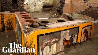 Ancient fastfood counter unearthed in Pompeii [upl. by Nyar]