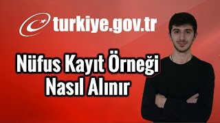 Nüfus Kayıt Örneği Nasıl Alınır EDevlet [upl. by Anivla]