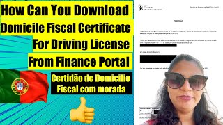 How Can You Download Certidão de Domicilio Fiscal com morada  Domicile Certificate Download Online [upl. by Kemppe]