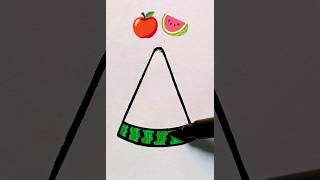 🍎🍉 Creative emoji mixing drawings emojiartart satisfying painting [upl. by Dadinirt369]