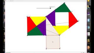 Dimostrazione animata del Teorema di Pitagora con GeoGebra PERIGAL [upl. by Nyrok]