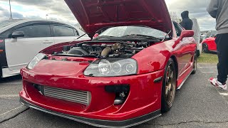 Fire spitting Supra at car show [upl. by Nossyla]