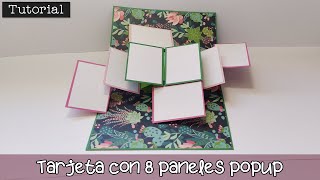 Tutorial Tarjeta con 8 paneles Popup 💌🤩 [upl. by Enailil21]