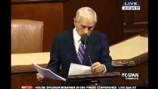 Ron Pauls Congressional Farewell Speech  CSPAN 11142012 [upl. by Eyllib517]