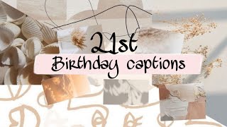 Birthday captions for instagram21st birthday captionsaesthetic video pixel dreams [upl. by Nnairol]