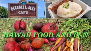 Hukilau Cafe Breakfast  Picking FarmGrown Vegetables in Hawaii [upl. by Araek594]