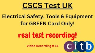 CSCS Card UK  CSCS Test 2024  CSCS Test for Green Card  cscscard  14 electrical safetyfirst [upl. by Yam81]