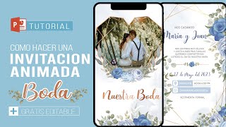 👰🤵‍♂Como hacer una INVITACIÓN INTERACTIVA para BODA MATRIMONIO enviar por WhatsAppEDITABLE GRATIS [upl. by Erminia]